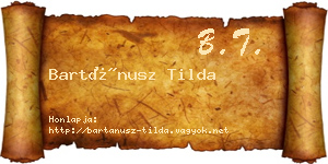 Bartánusz Tilda névjegykártya